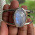 Moonstone silver bracelet Cuff
