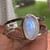Moonstone bangle silver bracelet Cuff