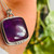 Amethyst Necklace -Square Cushion Pendant
