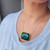 Emerald Necklace - Gold Silver Pendant for Women Emerald Necklace - Gold Silver Pendant for Women