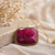Large  ruby pendant for women- rectangular statement