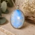 Very large 925 silver rMoonstone pendant  ,50 mm 60 mm extra large oval statement for women