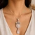Southwestern Rose Quartz Flower Cluster Pendant in solid 925 sterling silver- necklace for women