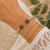 Ball Bead  Bangle Sterling silver cuff for men women, Tribal south western artisan open bangles