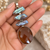 Carnelian and Abalone Pendant in 925 Sterling Silver