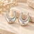 Unique large Chunky hoops earrings-925 sterling silver for women