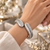 925 sterling silver feather bangle