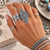 Southwest sterling silver shield ring - ling oversized adjustable statement ring for women