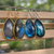 Lightweight labradorite teardrop earrings featuring wire bezel setting and French ear wires