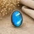 Blue flash Labradorite ring - large adjustable statement Ring for women size 9 adjustable