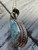 big Larimar gemstone pendant sterling silver chain necklace for women big Larimar gemstone pendant sterling silver chain necklace for women