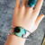 "Turquoise Boho Cuff Bracelet Sale - Genuine Stone, Sterling Silver Setting" "Turquoise Boho Cuff Bracelet Sale - Genuine Stone, Sterling Silver Setting"