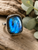 Labradorite healing crystal ring for men women, adjustable statement