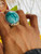 " Natural Turquoise rings sterling silver set for women by earth karma jewelry" " Natural Turquoise rings sterling silver set for women by earth karma jewelry"