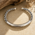 Heavy Sterling silver solid TwistFit Rope Bangle -adjustable Cuff Bracelet for men women