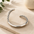 Flexible twisty rope bangle in solid sterling silver fir men women