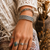 Solid 925 Sterling silver wide textured bangle - Southwest cuff for men women