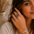 southwestern Diamond Medallion Statement Ring in Solid 925 Sterling Silver with Oxidized Geometric Floral Design