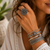 Handmade Tribal Spiral Statement Ring in Solid 925 Sterling Silver with Oxidized Filigree and Adjustable Band
