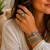 Handmade Boho Medallion Statement Ring in Solid 925 Sterling Silver with Openwork Circular Design and Adjustable Band