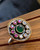 "Multi gemstone rings - silver and gold two toned gemstone rings for women.  quartz ruby stone ring"