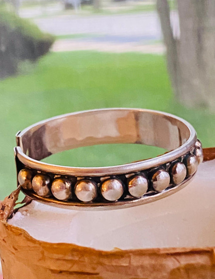 Sterling silver wide cuff open ends adjustable bracelet for mens women