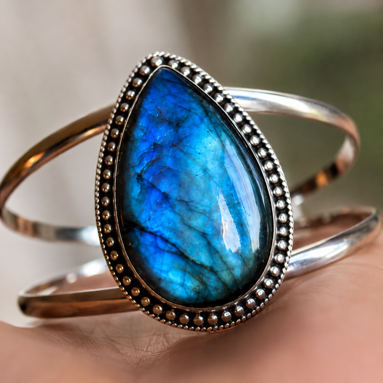 Labradorite Bracelet Sterling Silver
