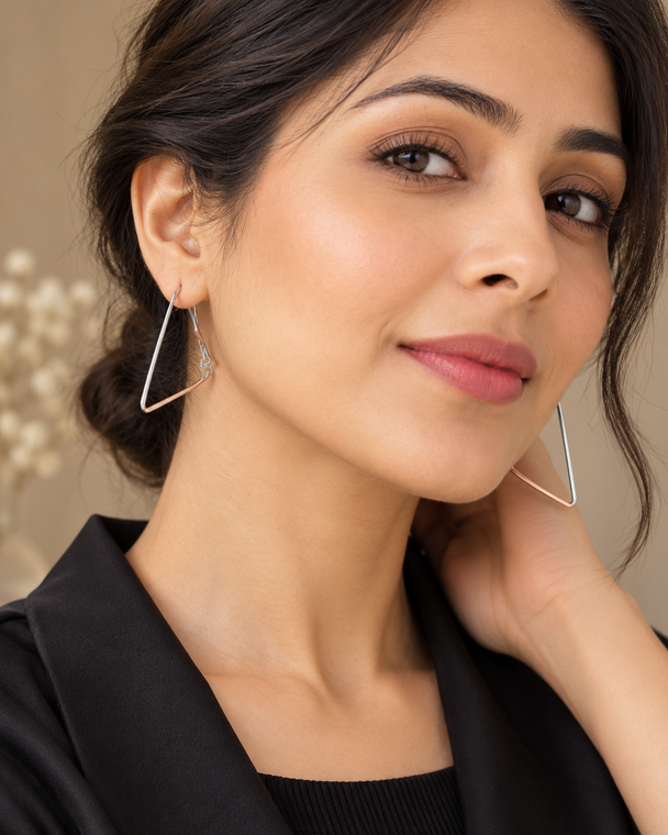 Sterling Silver Large Hoop Earrings