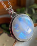 Moonstone blue moon round pendant for women- moonlight