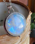 Moonstone blue moon round pendant for women- moonlight