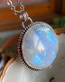 Moonstone blue moon round pendant for women- moonlight