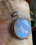 Moonstone blue moon round pendant for women- moonlight