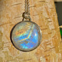 Moon Diva: Elegance & Healing Aura Pendant and Chain Necklace By Earth karma