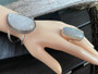 Moonstone cuff bracelet sterling silver for women on sale