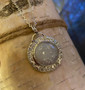 Round moonstone gothic pendant necklace -Moon magic