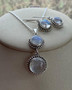 moonstone moon pendant for women  necklace by Earthkarmajewellery
