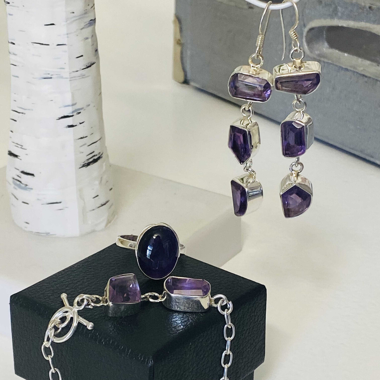 Amethyst Earring Set by Earth Karma