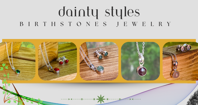gemstones and birthstones studs and necklaces in tiny crystals det in sterling silver for her women
