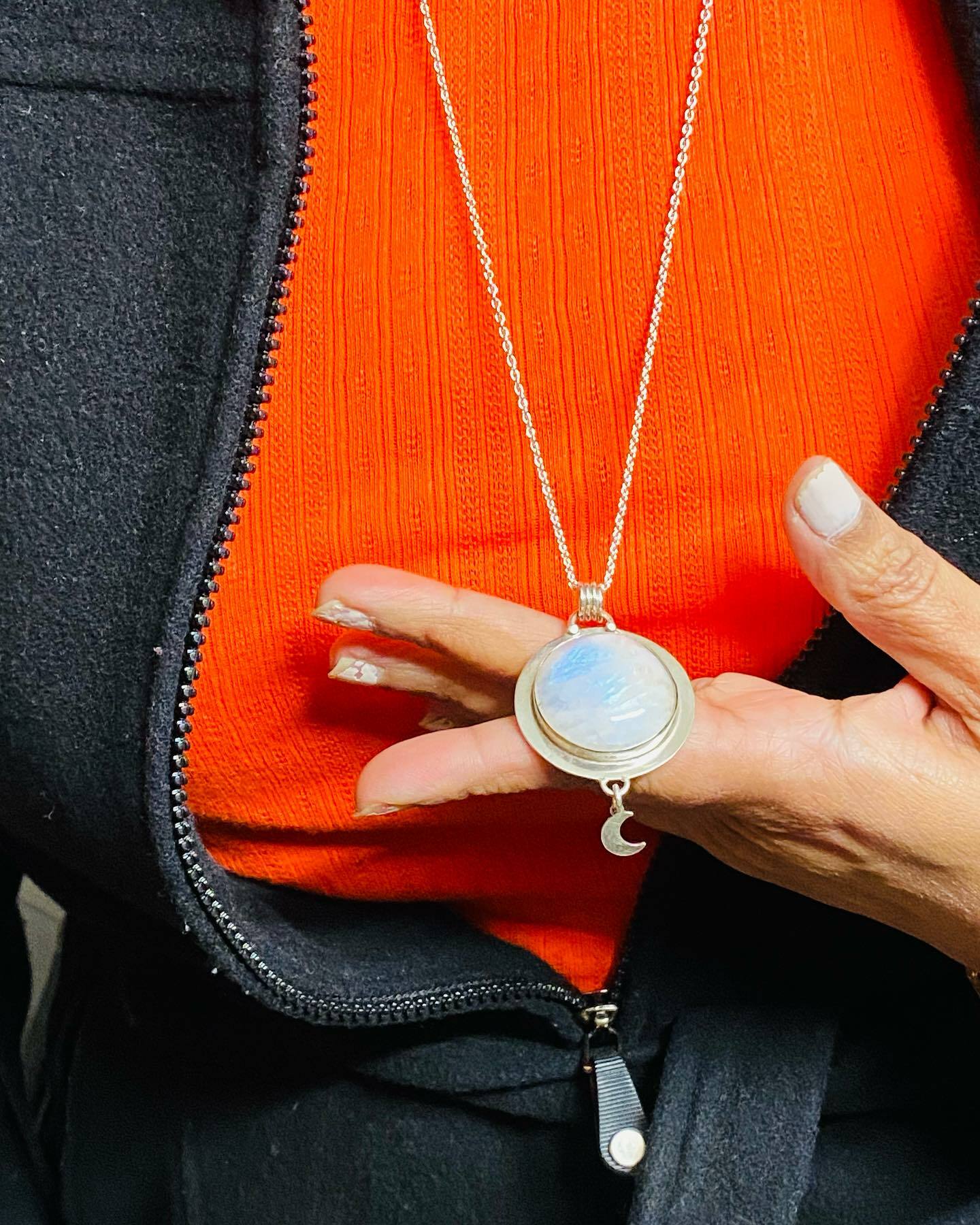 Full Moon Moonstone Necklace