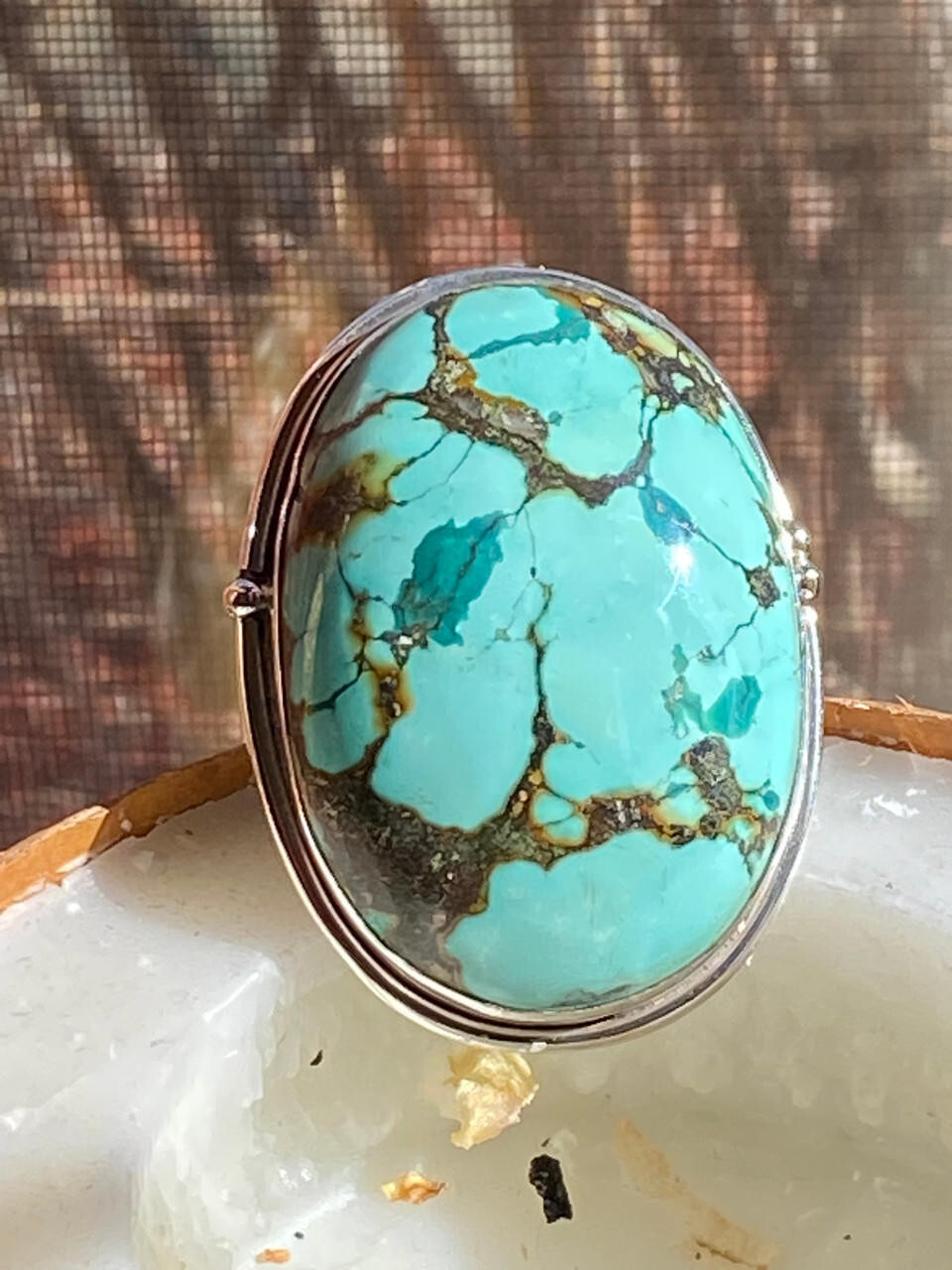 Chunky Boho Ring -Turquoise Statement Ring
