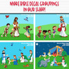 Creative For Kids Sunday School Wall Decals are great teaching and decorating resources for the hallways in your Kids Church, Sunday School, Classroom, registration area, or Children's Ministry. We offer Sunday School, kids church, and children's ministry wall decals, banners, and murals. Please refer to our FAQ section for more information on installation.