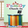 Wall Decal Family Check In Horizontal. This CreativeForKids.com Welcome Sign, Welcome Wall Decal, Welcome Banner, to leave children and families feeling welcomed as they walk down the Bible Story hallway in your Kids Church, Sunday School Classroom, registration area, or Children's Ministry.