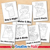 7 days of Creation Color Pages. Sunday School Lessons are appropriate for Nursery, preschool, kindergarten. Sunday School Craft, color sheet, color page, color printable, Bible Story Craft, Bible Story activity, Bible Story Game, Armor Of God printable, Sunday School Printable, Armor Of God Color Sheets, Ephesians, Books of the Bible printable.