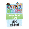 welcome to kids church wall decal with kids classroom decor sign