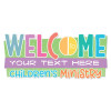 welcome to children's ministry wall decal colorful kids church sign