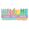 welcome to children's church wall decal colorful kids ministry sign