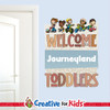Custom Welcome to Toddlers Wall Decal can be personalized for Preschool Nursery or Children's Ministry