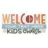 welcome to kids church wall decal neutral classroom decor sign