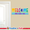 Custom Welcome Wall Decal Lines can be personalized for your Children's Ministry sign-In, registration, or family check in area.