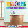 Custom Welcome Wall Decal Lines can be personalized for your Children's Ministry sign-In, registration, or family check in area.
